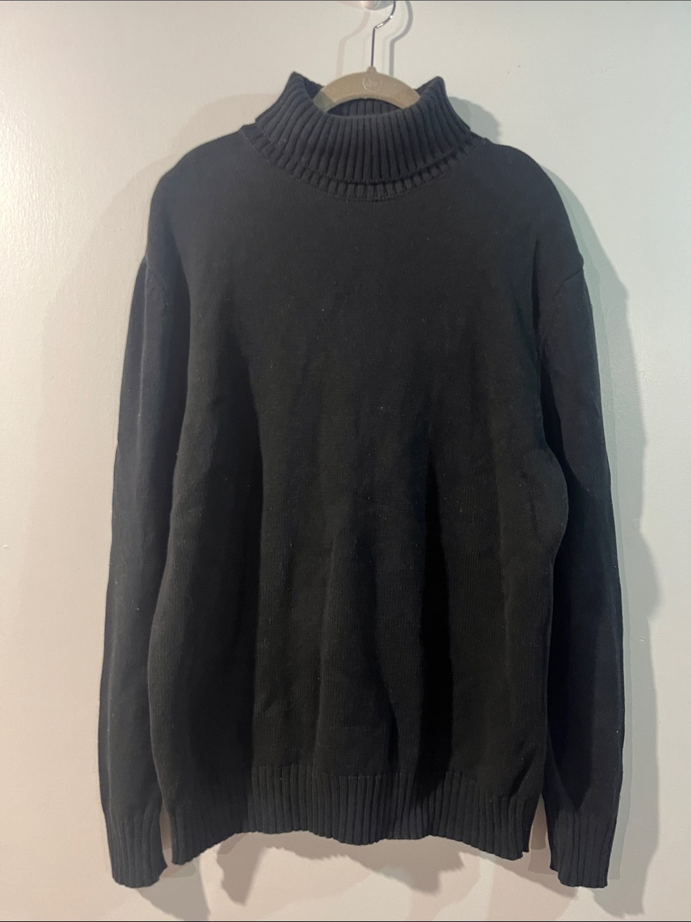 Men's Black Turtleneck Sweater
